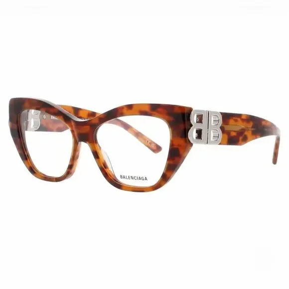 New! Balenciaga BB0312O 006 Tortoise Shell Women's Glasses, Authentic - Picture 4 of 7